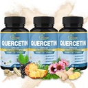 Organiczne Cadane 3 Pakiety 60 Kapsułki Quercetin Extract Kapsułki - Wsparcie układu immunologicznego - W połączeniu z Elderberry, Bromelain, Ginger, Echinacea & More - 3 Miesiąc dostaw