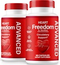 (2 Pack) Харт Фрийдъм капсули, Официален HeartFreedom Хапчета - Sustains Energy and Health, Heart Freedom for Circulation Support, All Natural Detox Glyco Optimizer, Premium Formula (120 капсули)