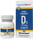 Superior Source Vitamin D3 5000 IE - Erbjuder Immune System, Brain & Nervous System Support - Hjälper Calcium Absorption för tänder och benhälsa - Bariatric Friendly - 100 Sublingual Dissolving Tablets