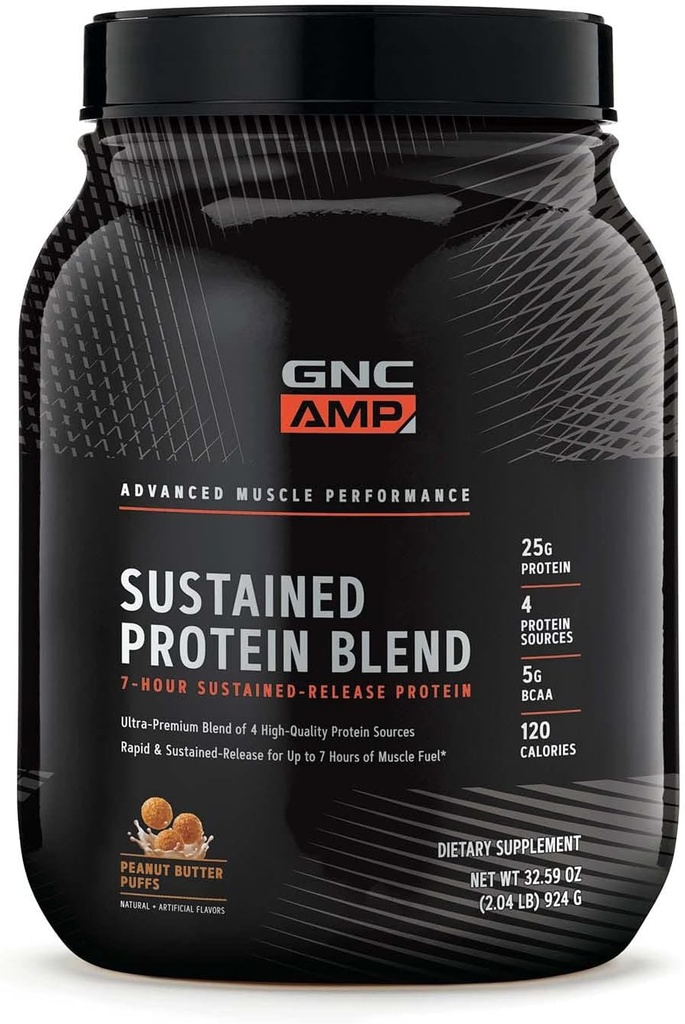 GNC AMP Protein blanding - Peanut Butter Puffs (28 Services)