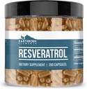 Earthborn Elements Resveratrol 200 Capsules, Grynas & Nepraskiestas, Nėra priedų