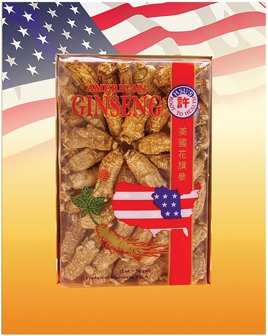 HSU-nun Ginseng SKU 115-2 | Short Small #2 | Marathon County, Wisconsin USA | 许氏花旗参 | 2oz Box, 西洋参, B019PK53SE