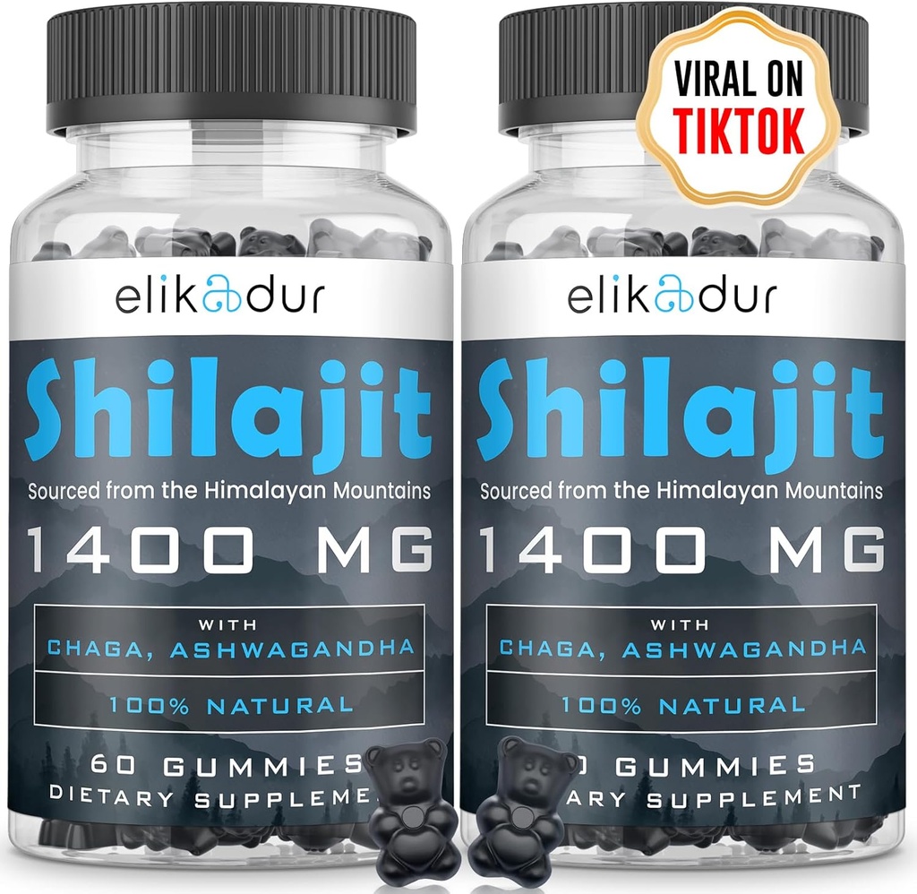 84,000 MG אורגני Shilajit חניכיים עם 85 + מינרלים Trace, Fulvic Acid, Shilajit עבור גברים ונשים, אנרגיה & Immune תמיכה, גבוה עוצמה זהב כיתה, סוכר חינם, טבעוני 100% טבעי 120 חניכיים טבעי 120
