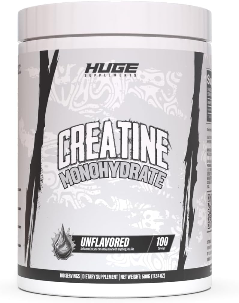 Pure Micronized Creatine Monohydraat Powder - Third Party Tested, 500 Gram, Micronized for Optimal Absorptie, Clinically Dosed, No Additives, Unflavored & Easy to Mix (100 Servings)
