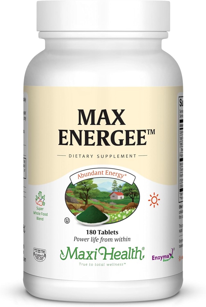 Maxi Health Max Energee - Naravna energija in Stamina Booster - 180 tablet - Košir