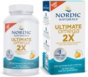 Nordic Naturals Ultimate Omega 2X, Lemon Flavor - 90 Soft Gels - 2150 mg Omega- High-Potency Omega-3 Fish Oil mit EPA & DHA - Fördert Gehirn & Herz Gesundheit - Non-GMO - 45 Servietten