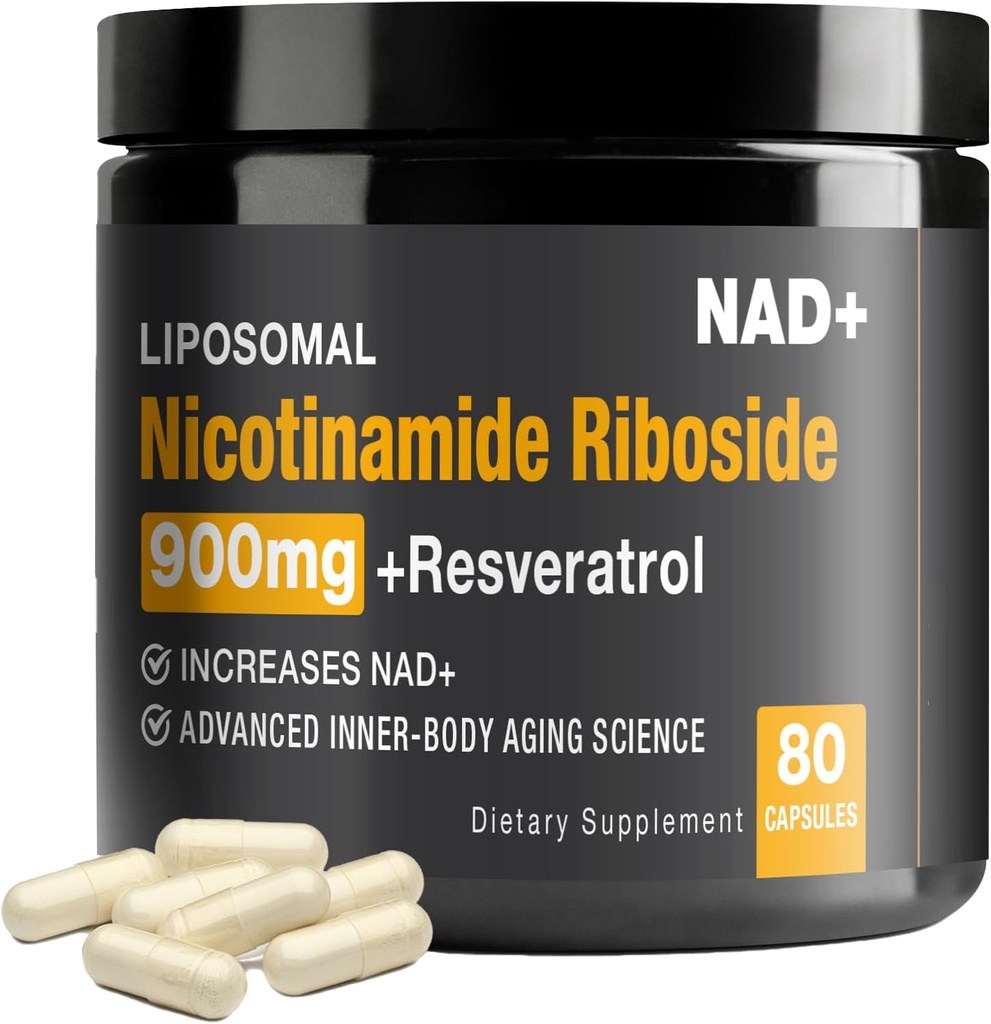 NAD+ Supplement - NAD+ UPster for Authors 900 Mg with Nicinamide Riboside (NR) และ Resvertrol Quarcetin USA-0363-0911XL-141AD