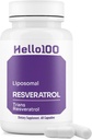 High Purity Liposomal Trans Resveratrol תוסף - כל 250 מ"ג קפסולת Exceeds 98% Purity of Organic Resveratrol - Antioxidant Liposomal Resveratrol, טבעוני - 60 קפסולות