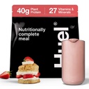 Huel Black Edition | Strawberry Shortcake 40g Vegan Protein Powder | 영양분별 식사 | 27 비타민과 미네랄, 글루텐 프리 | 17 인분 | 플라스틱을 줄이기 위한 스쿠프
