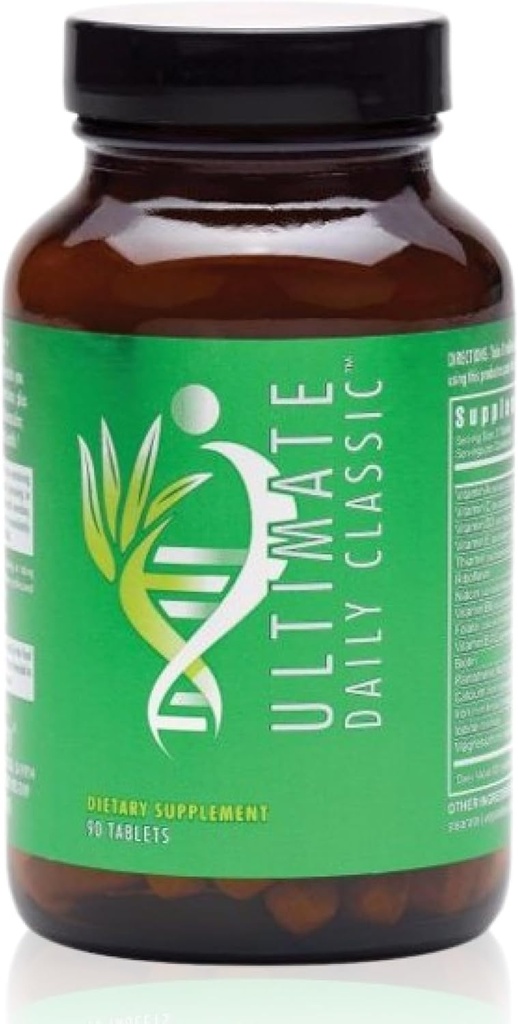 Youngevity Ultimate Daily Classic - Multivitamínico con vitaminas esenciais, minerais, aminoácidos e botánicos antioxidantes - soporta cardiovascular, cerebro, ósos e saúde conxunta - 90 tabletas
