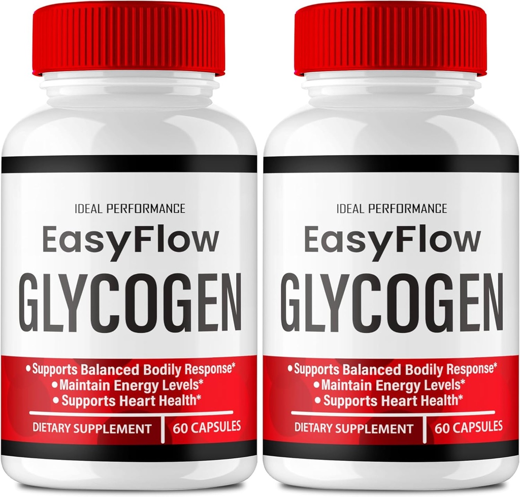 Flowing Glycogen support Capsules - Fórmula Oficial Glycogen Implementació de l'EasyFlow Pills, flux Easy - Fortalesa màxima, Glyco Optimitzar Palls, salut global, Easy Capsule Reviews (2 paquet)