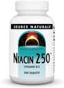 Джерело Naturals Niacin 250n Вітамін B-3-250 Таблетки