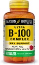 MASON NATURAL Ultra B-100 Complex - Healthy Heart and Nervous System, Improves Immune Function and Energy Metabolism, 60 Tablets