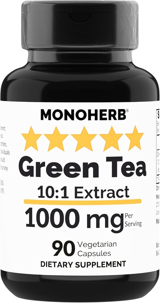 MONOHERB grönt te extrakt 1000 mg - 90 vegetariska kapslar