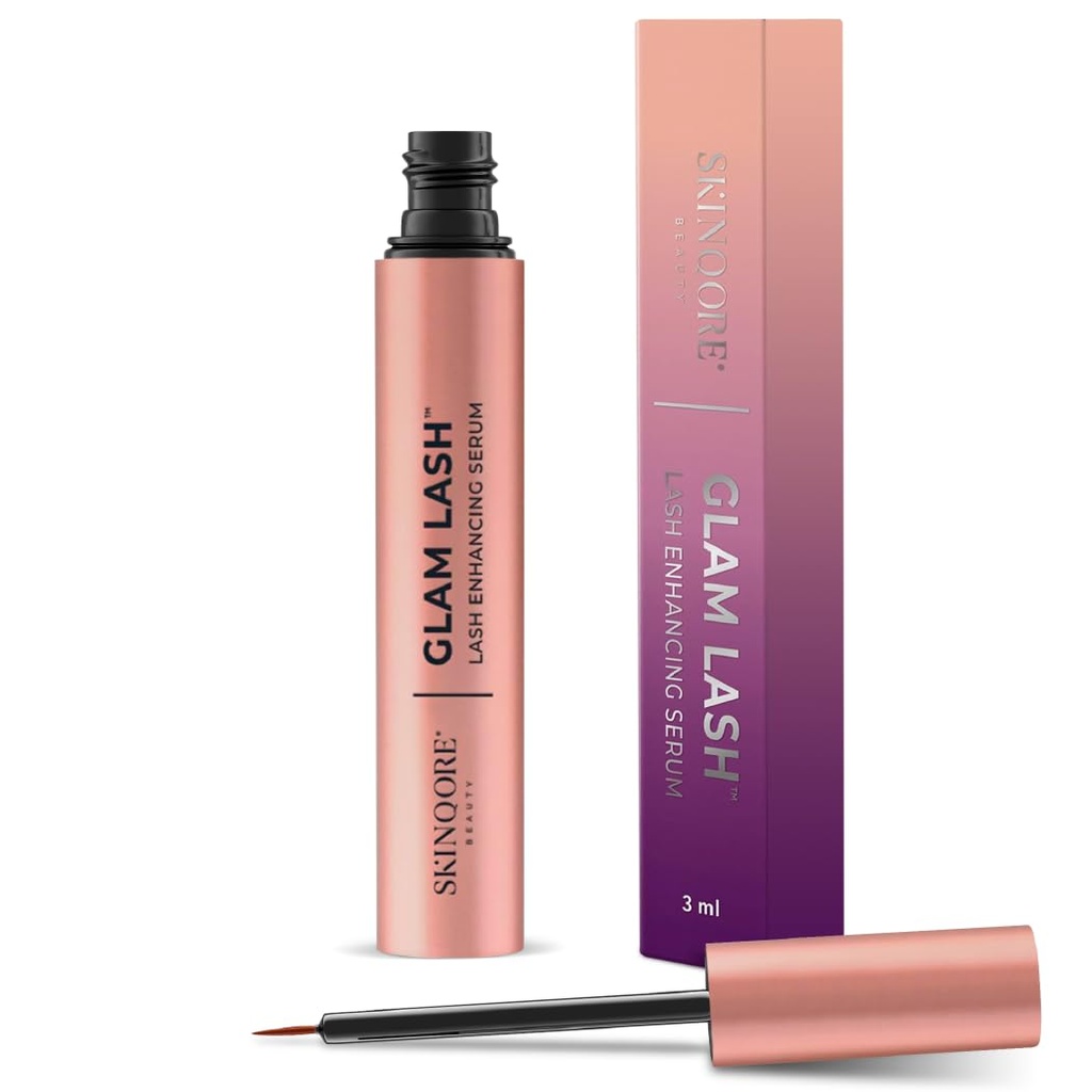 GlamLash око мигли растеж Материо - Rapid Lash Conditioner - Grow Longer Weather Lashes - Keratin Pettides и Aminum Acids Мигли Увеличаващи Материите - Natural Мигли растеж - САЩ Made - 3ml