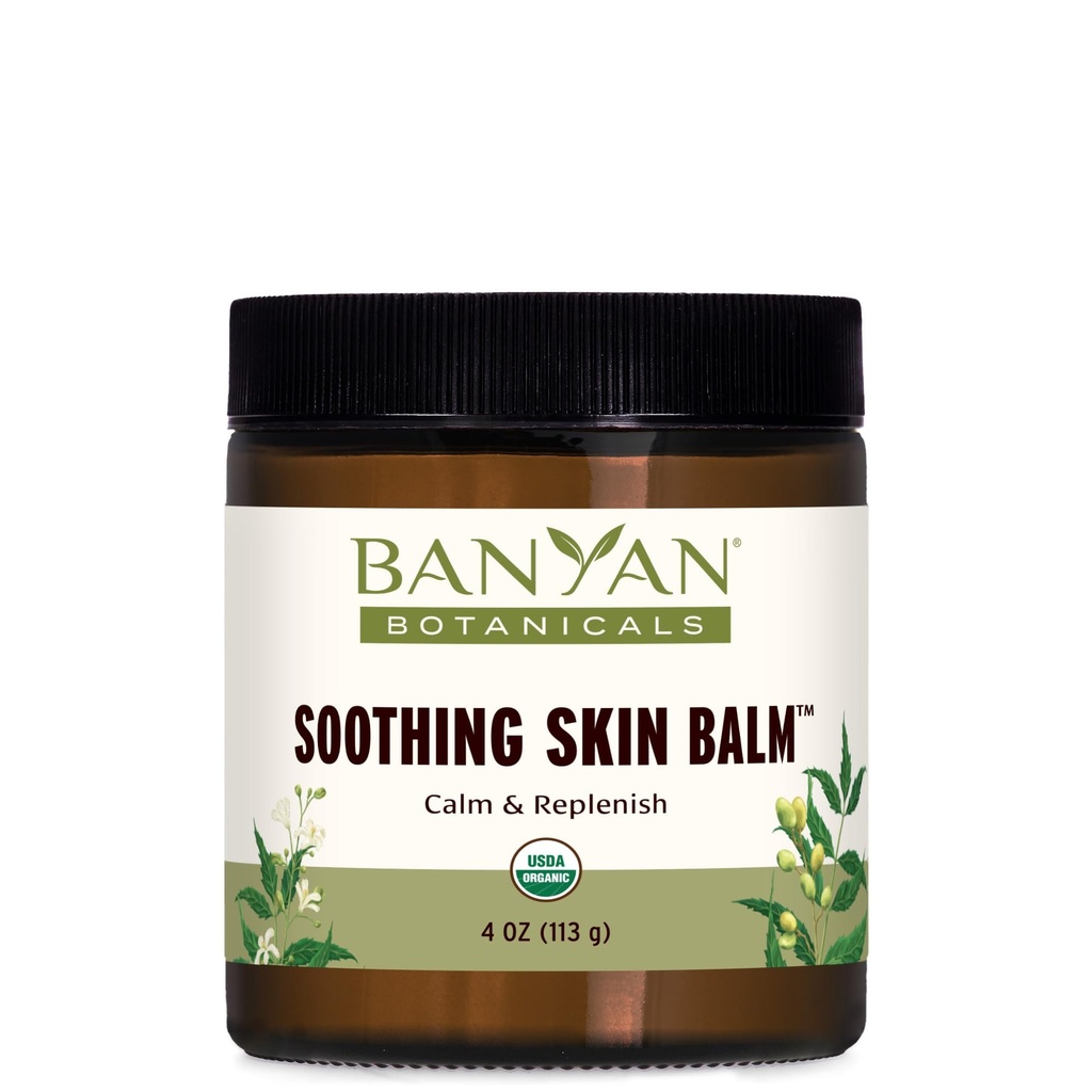Banyan Botanicals Soothing Skin Balm – Organic Herbal Skin Care Salve with Neem Leaf and Vetiver – Cooling and Soothing Balm For Natural Skin Health – 4 oz – Non GMO Sustainably Sourced Petroleum Free