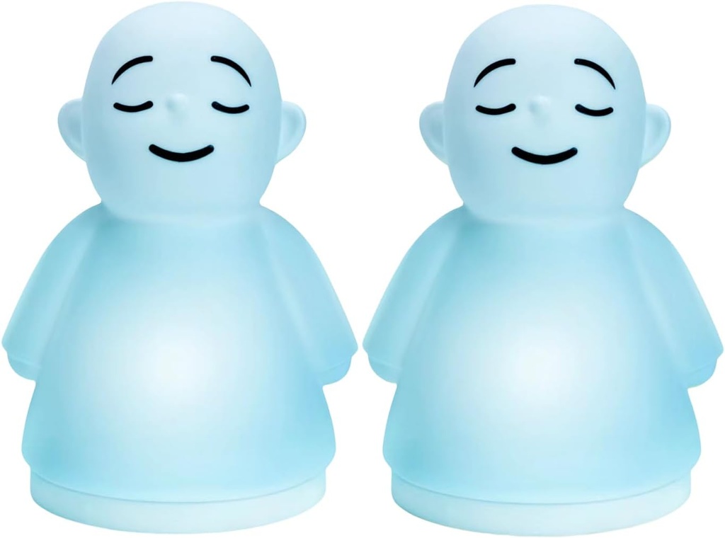 2 Mindfulness Meditation Anxiety & Stress Relief Tool 세트, 성인용 Relaxing Items, 1 Touch Breathing Night Light 2 업그레이드