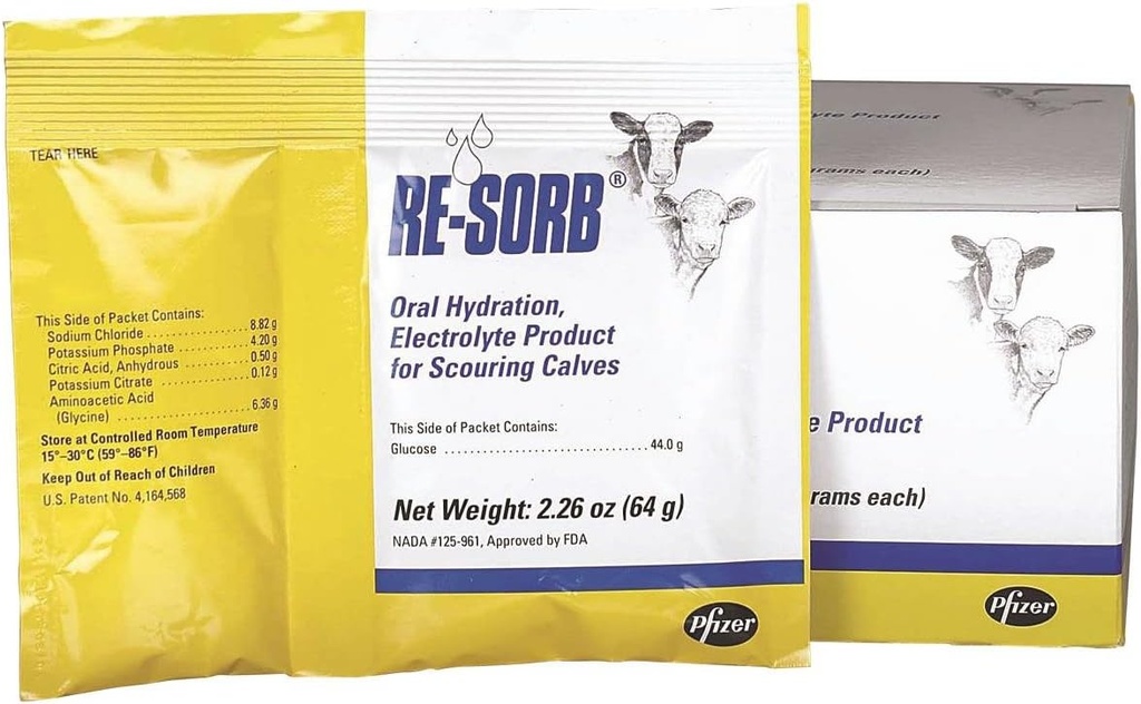 PFIZER ANIMAL SAÚDE 8142 Resorb Electrolyte Packet, 64g