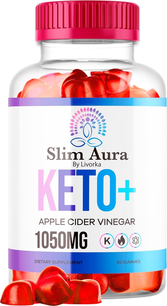 Slim Aura Keto ACV Gummies - Official Slim Aura Keto Plus Apple Cider Vinegar 1050MG Advanced Formula Gummys, All Natural Premium Formula, Slimaura Gomitas revisións, 60 Gummies para 1 mes