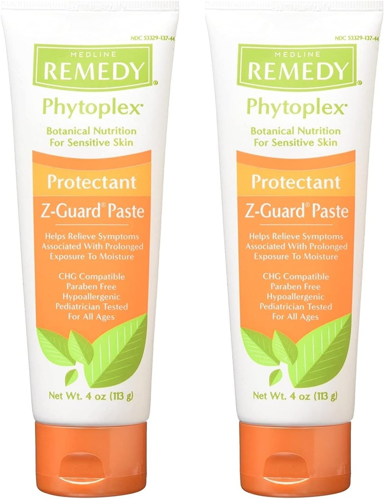 Medline Remedy Phytoplex Z-Guard Skin Protectant Paste, 4 Ounce (пакет 2)