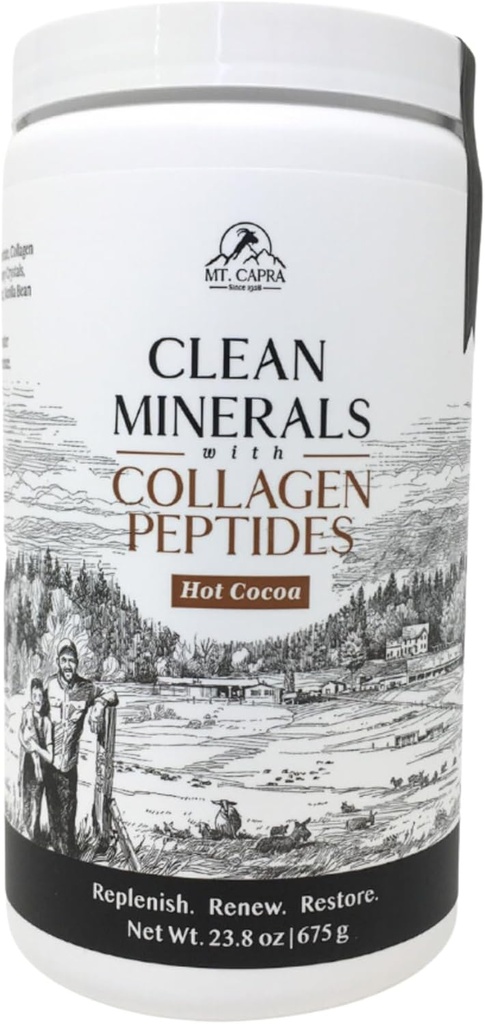 Math. Capra Clear Mines amb Crackn Peptides  Healthy Cocoa amb Madals de Goat Milk Whey i Tras- Fhed tipus I i III Crackn Peptides per 10 g Proteinjr 16 Servings - 23. 8 oz