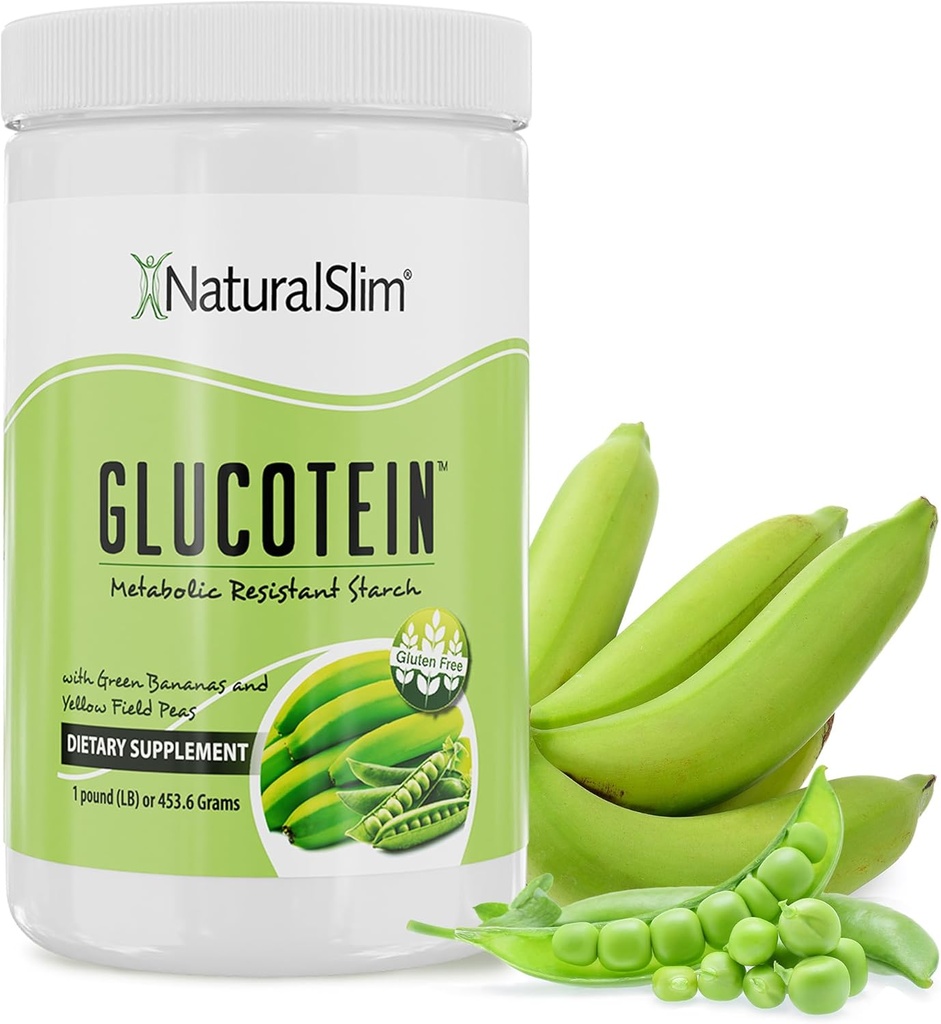 Suplemen Prebiotic Starch Result dengan Green Banana Flour Organic & Pea Starch Blend Glaneotein Poader - Non-GMO & Gluten Free - 16 Servings