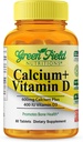Greenfield Nutritions Halal Calcium Tabletten mit Vitamin D3 - Halal Calcium 600mg mit Vitamin D3 400IU - 90 Halal Vitamine Calcium Tabletten für Frauen und Männer, unterstützt Knochen Zähne und Immungesundheit
