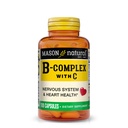 MASON NATURAL B-Complex with Vitamin C – Nervous System & Heart Health Support – 100 Capsules