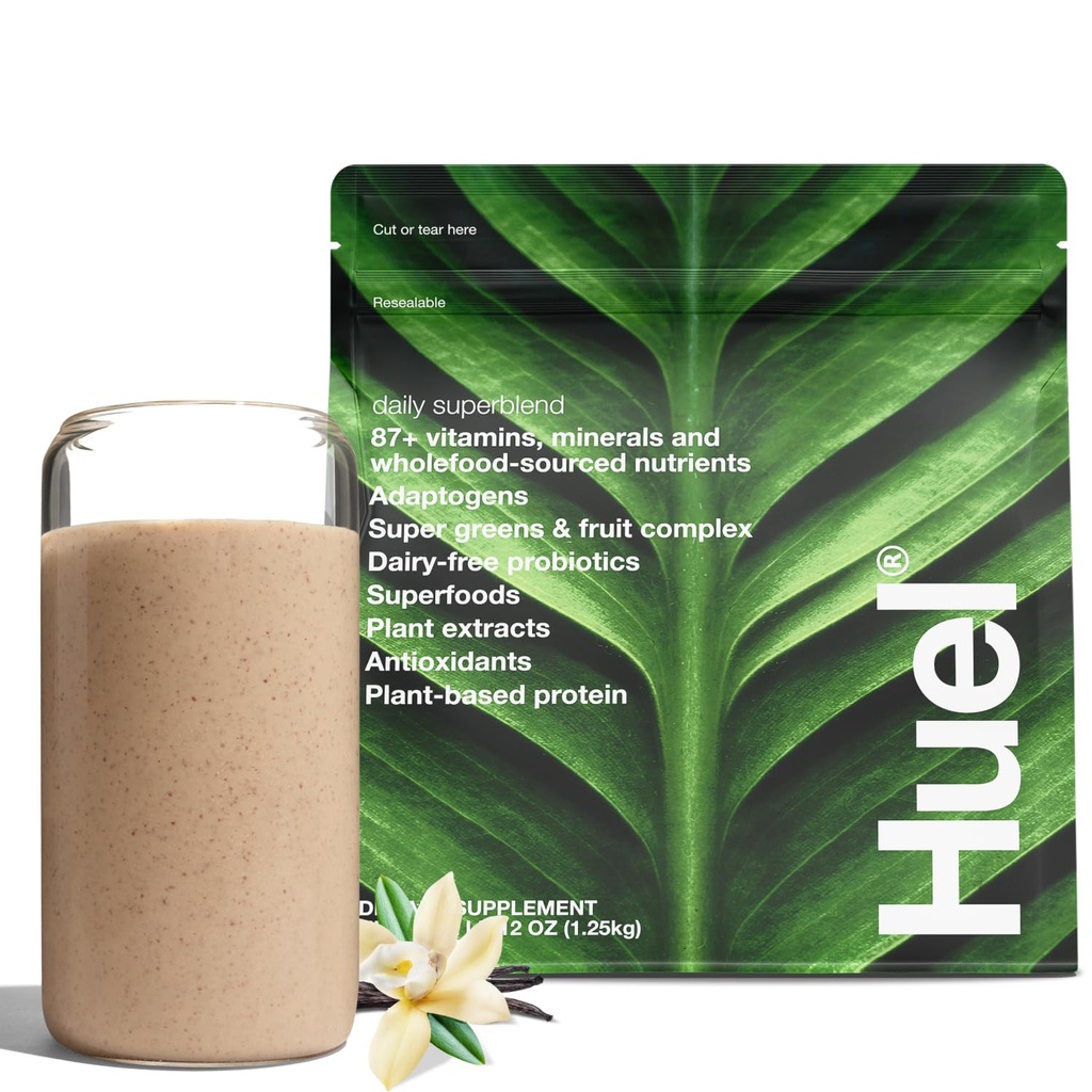 Huel Daily Superblend Vanilla Powder | 25g Plant Based Protein | Super Greens Powder | 87 Vitamins, Minerals, and Wholefood-Sourced Ingredients |19 Servings