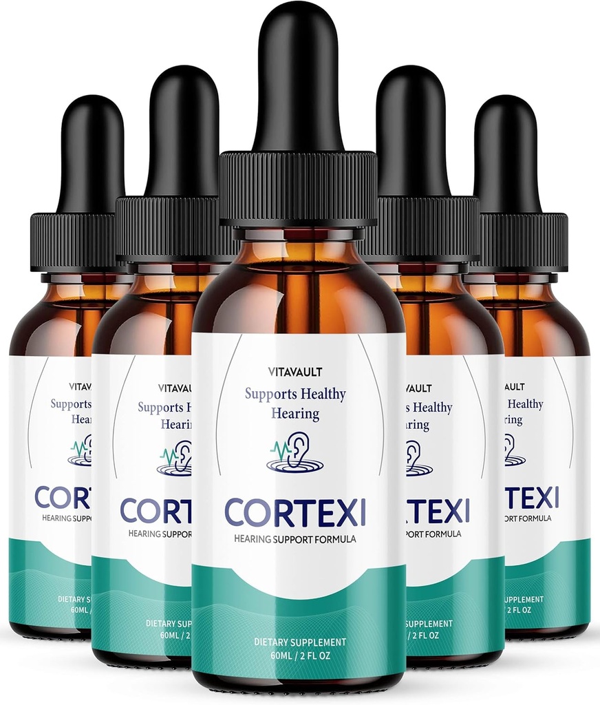Cortexi Ear Drops - Cortexi Hearing Drops, Cortexi Drops, Cortexi Reviews - Promoses Auditory Clarity, Support Healthy Hearing Healthy Hearing Five Packs