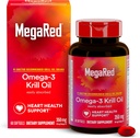 Omega-3 Krill Öl 350mg Softgels, MegaRed (60 Count In A Bottle), EPA & DHA Omega-3 Fettsäuren mit keinen Fisch Nachgeschmack im Gegensatz zu Fischöl, Enthält Antioxidans Astaxanthin