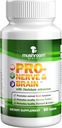 Pro- Nerve & Brain 124; All- Natural Herbal Suplemen untuk Memori, Sistem Gugup, Stomach, Colon, Tract Digetical, Clinically Studied Lion Mane Ekstrak, Vegan, Non-GMO, Amerika Serikat Dibuat, 60 tablet