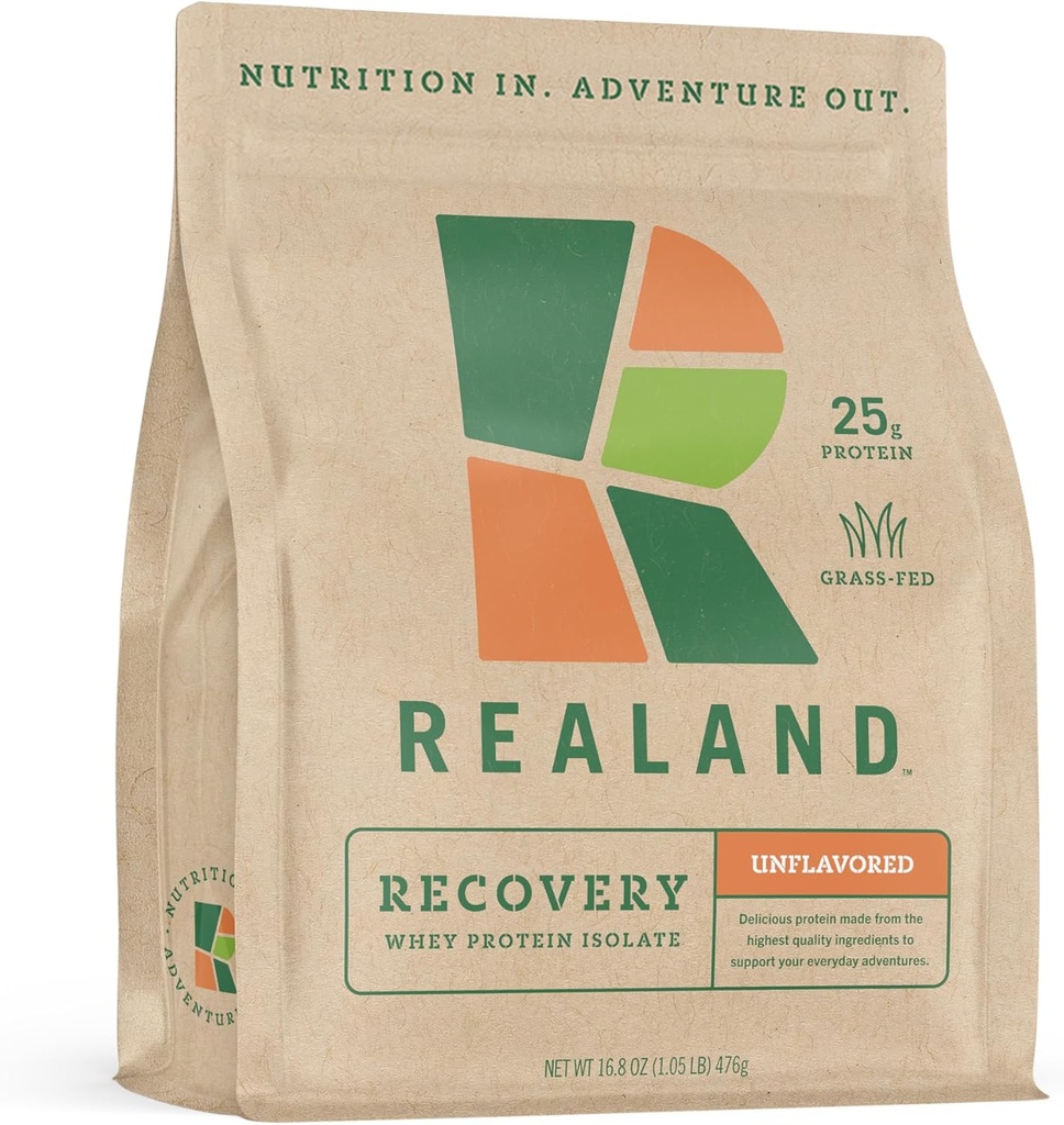 Whey Protein Isolate - Grass-Fed Protein Powder for gjenoppretting - 22 g protein - 17 serveringer (en størrelse, uovertruffen)