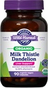 Oregons Wild Harvest Certified Organic Milk Thistle Dandelion Capsules Liver Support Extract Standardized till 80% Silymarin, 90 Count