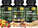 Liver Renew Cleanse Detox, Ремонт і підтримка, Gut і Colon Support - Advanced Gut Cleanse Detox, Brain Nootropic Brain Supplement для чоловіків і жінок,Всі в одному подушці.