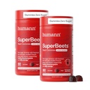 Humann SuperBeets Heart Gummies - Beet Gummy with Heart-Healthy Energy Support, Grape Seed Extract & Beetroot Powder, Zero Sugar - Pomegranate Berry Flavor, 120 Count