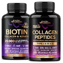 NUTRAHARMONY Biotin, Keratin, Hyaluronic Acid & Multi Collagen Peptides Capsules