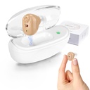 Høreforstærkerstøtte, genopladelig hørestøtte til seniorer og voksne med Volume Control, Støj Annullering Høreforstærkere, Single Side Anvendelse