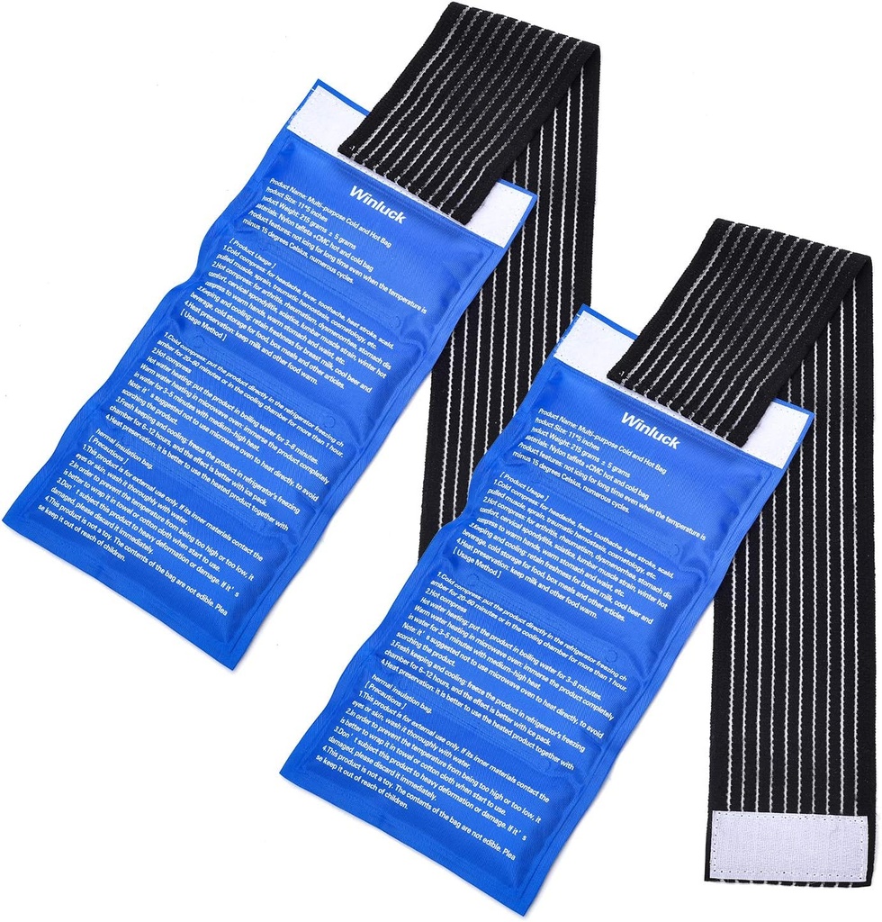 Gel Cold Packs - (2-Piece Set) Soft Reuable Cold/Hot, cung cấp các phản ứng kết hợp và đau cơ. Phương pháp trị liệu dễ lây từ Injuries - vai, Back, knees, headsie, Ankle & More.