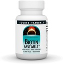 Šaltinis Naturals Biotin Fast Melt, Plaukų odos ir nagų palaikymas *, 10 000 mg - 60 Fast Melt Tablets