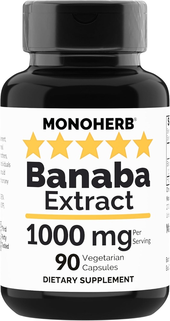 MONOHERB Banaba Erauzi 1000 mg - 90 Vegetarian kapsulak - %2 Azido kosoliko