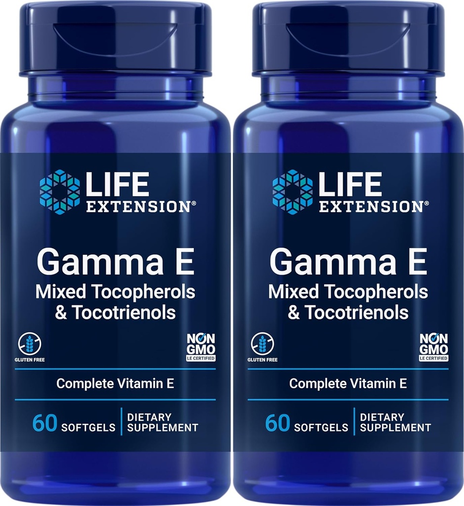 Gamma E ผสม Tocoferols & Tocoternols 60 Softlegles (Pack of 2)