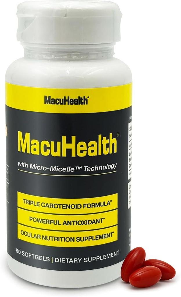 Macuhealth Triple Carotenoid Formula - Vitamine per gli occhi per gli adulti - 90 Softgels, alimentazione di 3 mesi