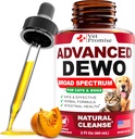 Natural Cat & Dog Intestinal Defense - Herbal Broad Spectrum Cleanser - Auttaa poistamaan Parasites & Toxins - Liquid Medication Supplement for Pennut & Kittens UTI Support - Made in USA