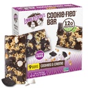 Lenny & Larry 's Cookie- fied Protein Bar - Cookies & Creme Vegan Protein Bars 9x45g - Heally Snack dengan 12g Plant Protein & 5g Fiber - Gluten Free Power Bar, Keto Friendly, Non- GMO & Vegan