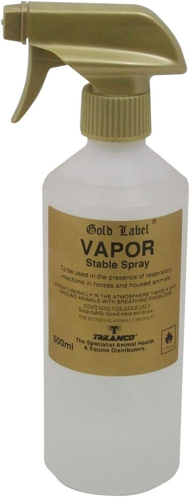 Vapor, etiqueta de ouro, axuda respiratoria a cabalos, 500 ml