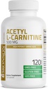 Bronson Acetyl L-Carnitine 500 MG Yüksek Potency Amino Asit Non-GMO, 120 Capsules