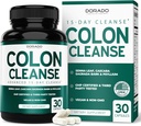 Colon Cleanse & Detox 15 Day Gut Cleanse (30 Count) Intestinal Cleanse Pills & Probiotic för Gentle Laxative & Bowel Relief för magbesvär - Tredje part testad, Vegan, icke-GMO - Made in USA