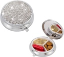 Pling Pilill Box, 3 Comparament Medicibles Pill d'Estat, Peder, Pelin Roundstones Water impermeable Pocket Pill Casi ound Medicine/Fish Petrolis/Supplement. (Silver)