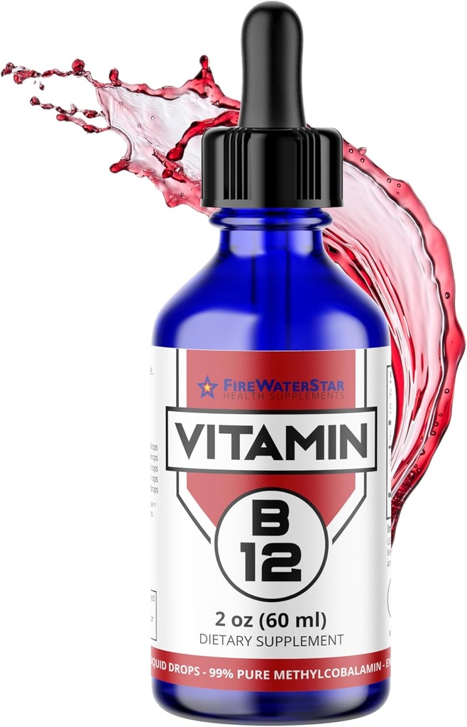 FWS נוזל B12 Drops ויטמין B12 תוסף 5000 mcg sublingual Methyhydrobalamin אורגני non-GMO טבעוני גבוה Absorption Methyl B12 מתאים תמיכה ייצור אנרגיה מוגברת